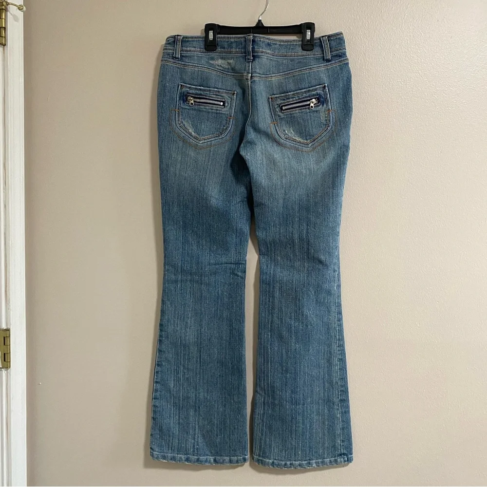 Vintage Mossimo Y2K Flare Leg Jeans Size 9 - Picture 4 of 5
